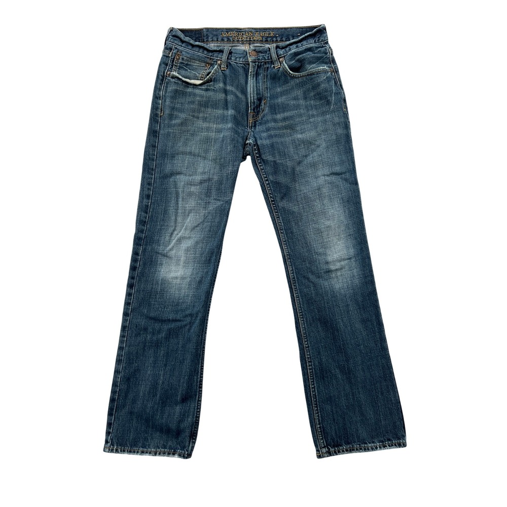 American Eagle Original Straight Jeans Men 29x29 Blue Denim Cotton Workwear